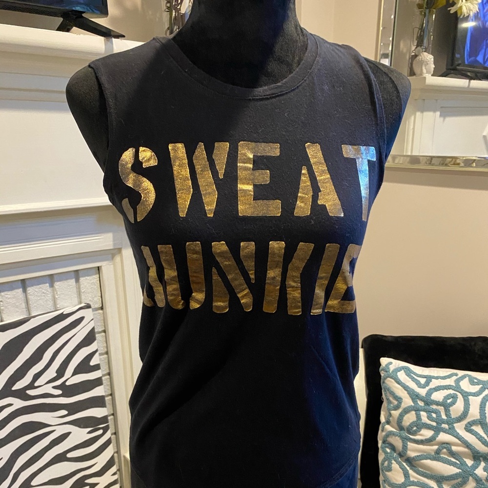 “Sweat Junkie” Muscle / Workout Tee, Size Small
